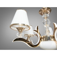 Заворожлива класична люстра з ріжками, що світяться 25W/4100K, золото Diasha 8329/5G4100K