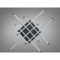 Стельова LED люстра чорна 70 Вт 6 модулів Diasha SX809/6BK