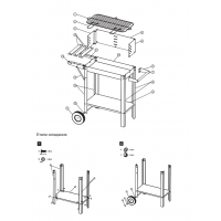 Гриль мангал барбекю угольный с крышкой LV 2004929A
