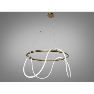 Кругла підвісна світлодіодна люстра Шланг для арт зони, 48 Вт, бронза Diasha SY9752-D800GAB4100K