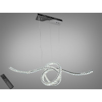 Світлодіодна люстра Diasha хром 85Вт з пультом Diasha D8821/1100x300CH