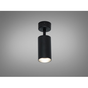 Накладний чорний циліндричний точковий світильник направленого світла Diasha XPB-1