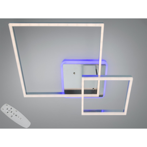 Стельова світлодіодна люстра з пультом, диммером, 145W, матовий хром Diasha 2549NEWHRLED3colordimmer