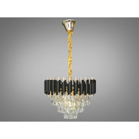 Современная хрустальная люстра для зала спальни гостиной Diasha 201202/400BK+S-gold Современная хрустальная люстра для зала спальни гостиной Diasha 201202/400BK+S-gold