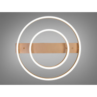 Стельова LED люстра чорна 60W пульт димер 2 кільця Diasha 2537Gdimmer