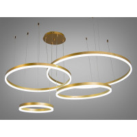 Світлодіодна люстра на тросах золото 157 Вт з пультом Diasha 1029-800+600+500+300BR