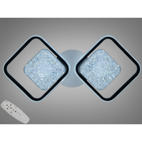 Стельова світлодіодна люстра Diasha чорна 135W Diasha 2566WH+BKdimmer