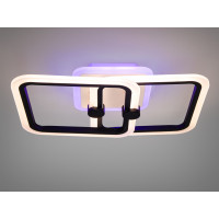Пристельова світлодіодна люстра з пультом, димером, 50W, чорна Diasha A8208/2BKLED3colordimmer