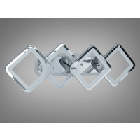 Світлодіодна люстра 8060 хром з пультом 69 Вт Diasha H8060/2+2HRLED3colordimmer