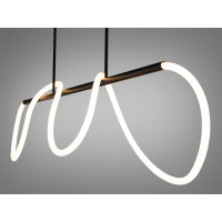 Підвісна світлодіодна люстра в коридор з серії "Роуплайт", 32W, чорна Diasha SY9752-L1200BK