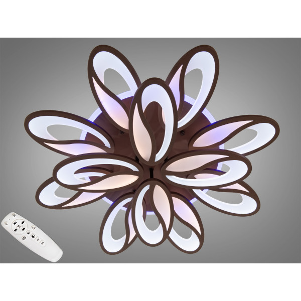 Стельова світлодіодна люстра з димером та підсвіткою, 190 Вт Diasha 8090/8+4CFLED3colordimmer Стельова світлодіодна люстра з димером та підсвіткою, 190 Вт Diasha 8090/8+4CFLED3colordimmer