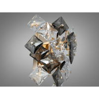 Ефектне класичне бра з кришталю на дві лампи, золото Diasha 21001/BSGD