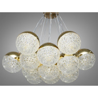 Сучасна світлодіодна люстра підвіс, 120 Вт, золото Diasha 2379G