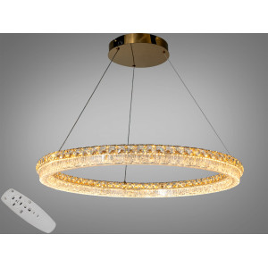Кришталева світлодіодна люстра-підвіс, 60W Diasha MD6027/800S-gold