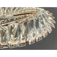 Кришталева світлодіодна люстра на тросах золото 110Вт Diasha 548/600+400G