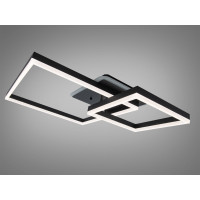 Стельова LED люстра чорна 84W димер пульт Diasha 2549BKLED3colordimmer