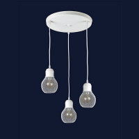 Люстры подвесные белые на три лампы Levistella 907005F-3 WH (300)
