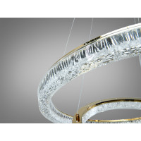 Підвісна люстра LED три кільця золото 125 Вт Diasha 1712/600+400G