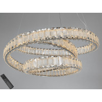 LED люстра хром 92 Вт кришталь з пультом Diasha D8879/500CH