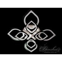 LED люстра потолочная с диммерным пультом и подсветкой Diasha 8073/4+4WH LED RGB dimmer