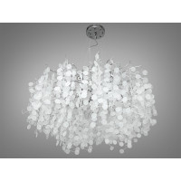 Дизайнерська кришталева люстра Гліцинія на 10 ламп, срібного кольору Diasha 602-800CH