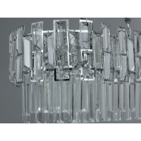 Приваблива підвісна кришталева люстра овальної форми, 12 ламп, хром Diasha 830/800x350CH