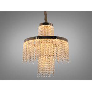 Підвісна кришталева світлодіодна люстра,110 Вт, золото Diasha 376-500GD