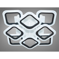 Люстра светодиодная в спальню 80W, чорная Diasha AS8060/4+4BK