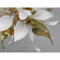 Оригінальна підвісна люстра з фарфоровими елементами, 9 ламп, золото Diasha 7209-9PGD