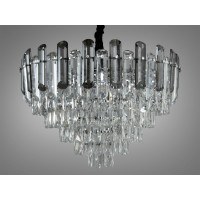 Вражаюча підвісна кришталева люстра у вітальню на 11 ламп, хром Diasha 2022/600CH