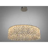 Кришталева LED люстра підвісна хром 104Вт 18м² Diasha 582/800CH