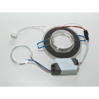 Кришталевий точковий світильник з вбудованою світлодіодною підсвіткою Diasha 7760SWH+PK