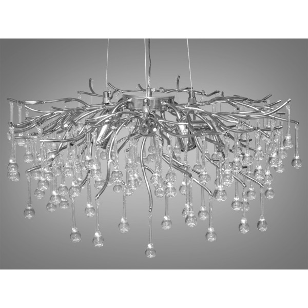 Ультрасучасна, дизайнерська, стильна кришталева люстра з підвісами в формі краплі "Батавські слізки", хром Diasha 607-600CH Ультрасучасна, дизайнерська, стильна кришталева люстра з підвісами в формі краплі "Батавські слізки", хром Diasha 607-600CH