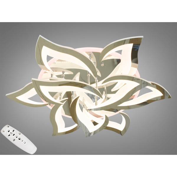 Сучасна декоративна люстра під стелю led з пультом, 115W, хром Diasha 8146/6+3HRLED3colordimmer Сучасна декоративна люстра під стелю led з пультом, 115W, хром Diasha 8146/6+3HRLED3colordimmer