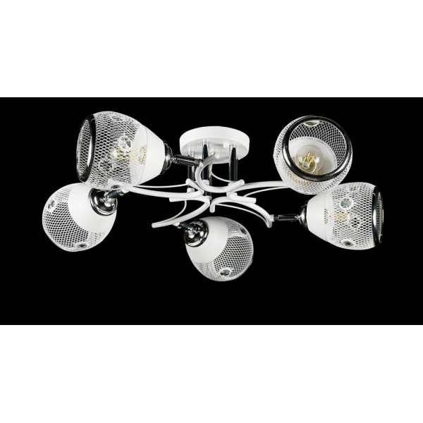 Люстра с плафонами  L06429/5 (WHITE+CHROME) Splendid-Ray
1002552