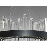 Хрустальная люстра в зал 135 Вт, чорная Diasha 836/600PB