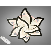 Гармонійна стельова LED люстра з пультом, 115W, чорна Diasha 8146/6+3BKLED3colordimmer