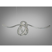 Світлодіодна люстра Diasha хром 85Вт з пультом Diasha D8821/1100x300CH