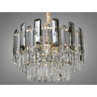 Делікатна підвісна кришталева люстра в кухню, 6 ламп, золото Diasha 8805-450SG