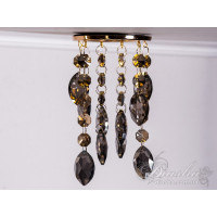 Точковий світильник із кришталевими підвісками Diasha 6019AGD-SM