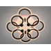 Стельова люстра Diasha чорна LED 92W 8 кілець Diasha A8180/4+4BKLED3colordimmer
