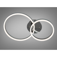 Стельова люстра LED хром 50W два кільця пульт Diasha 2539HRdimmer