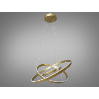 Високоефективна світлодіодна люстра з пультом у вітальню, 260W, золото Diasha 5153/800+600+400GD