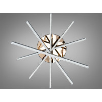 LED люстра стельова чорна 72 Вт 12 м² без пульта Diasha SX1009/5BK