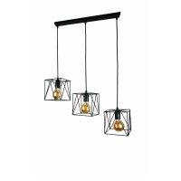 Loft люстра на три лампы черная Levistella 756PR103F-3 BK (500)