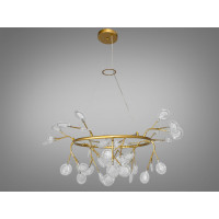 Люстра в зал 45 лампочки, золото сатин Diasha Y889-45CGD