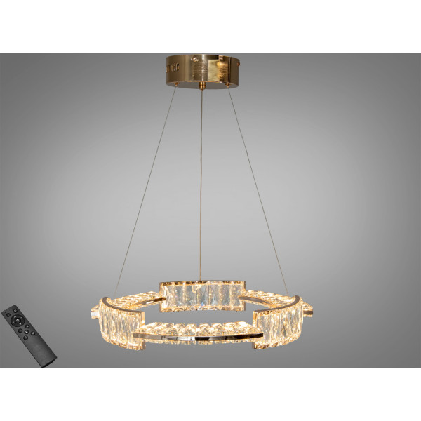 LED люстра підвісна золото 70 Вт пульт 12 м² Diasha 552/500G LED люстра підвісна золото 70 Вт пульт 12 м² Diasha 552/500G