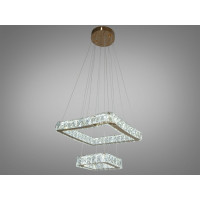 Вражаюча кришталева світлодіодна підвісна люстра, 38W, золото Diasha 7223-2A/400+210G