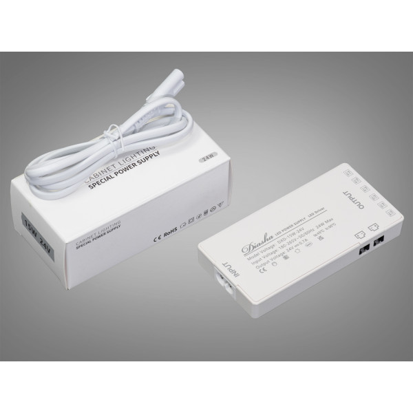 Тонкий керований блок живлення 24В, 15Вт, 0.6А Diasha PPF-SY-24v-15w