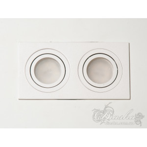 Здвоєний точковий поворотний світильник під гіпсокартонну стелю Diasha QXL-160B-10-2-WH